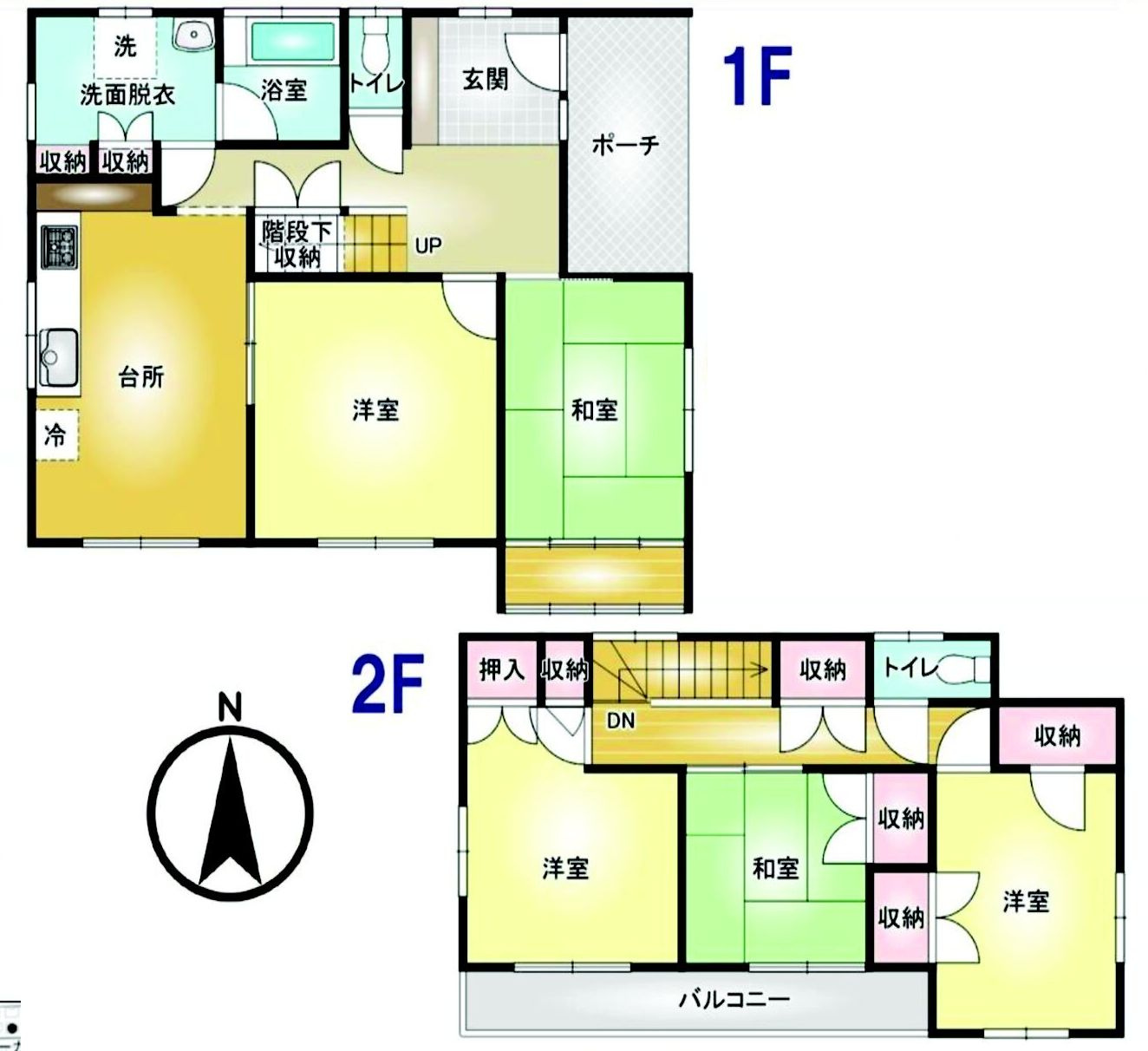 前橋市鶴が谷町　中古住宅の間取り