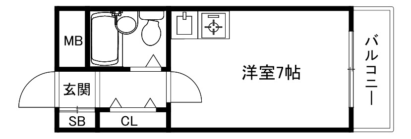 姫路市忍町の賃貸マンションの間取り