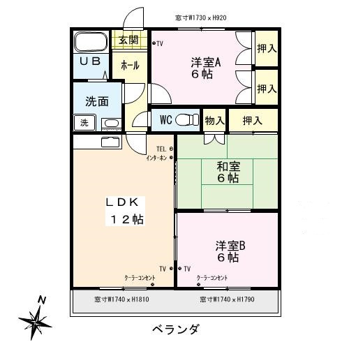 ルベール中原の間取り