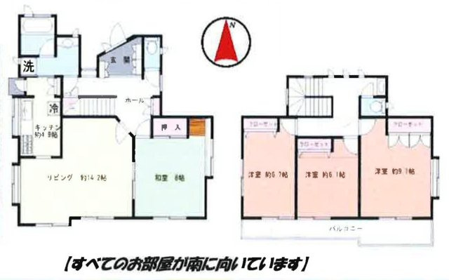 野村ホーム施工　「アーデンヒル分譲地」4LDKの間取り|導線を考えられた間取り