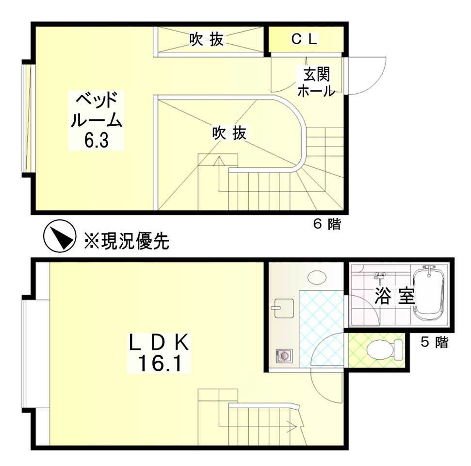 ザ・ヴィレッジアルファⅠの間取り|広々とした間取♪リビングにベッドを置いて複数家族での滞在も可能♪