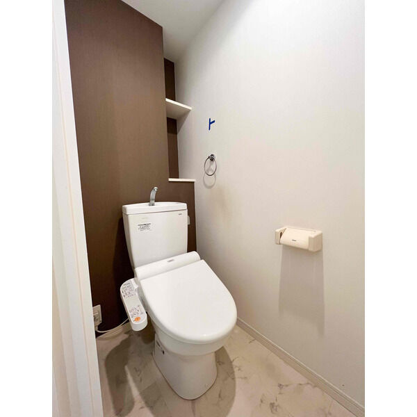 ドムール県庁前のトイレ|清潔感のあるトイレです。