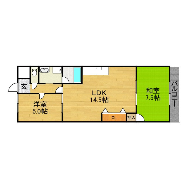 エクセル山崎の間取り
