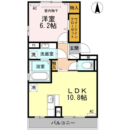 【間取り】 | Clair Pine(ｸﾚｰﾙ ﾊﾟｲﾝ)