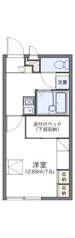 レオパレスビューポイント日本平の間取り