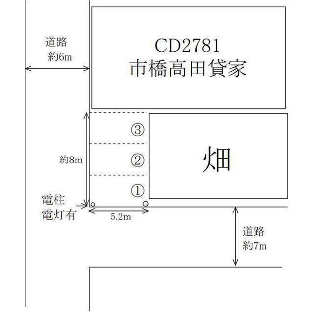 岐阜市市橋６丁目の駐車場の間取り