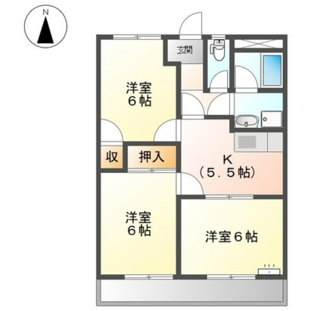 サンシャイン那加の間取り