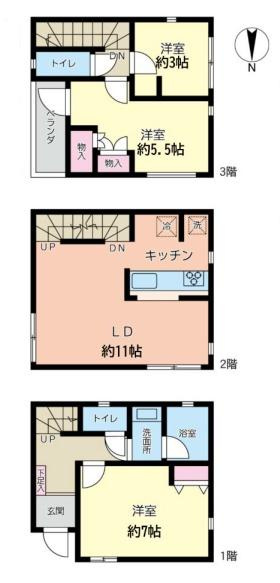 横浜市磯子区坂下町の中古一戸建の間取り|使い勝手の良い3LDK
お気軽にお問い合わせください。