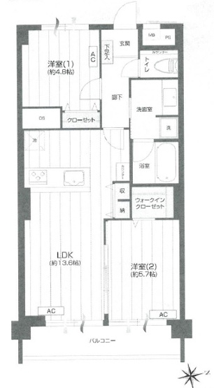 【間取り】 | アイビハイツ三田