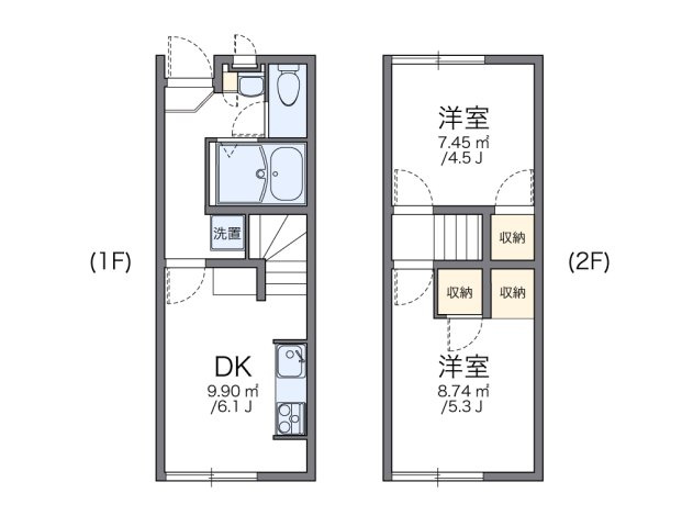レオパレススプリングバレーの間取り|代表的な間取のため実際の間取とは異なる場合があります