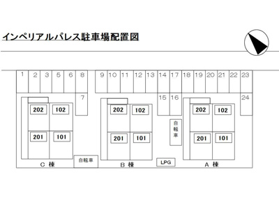 【その他】 | インペリアルパレス | 駐車場配置図