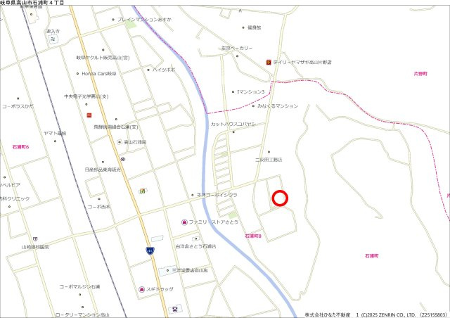 26/5/18新価格　戸建　高山市石浦町　450万（26/11/2新規）の地図