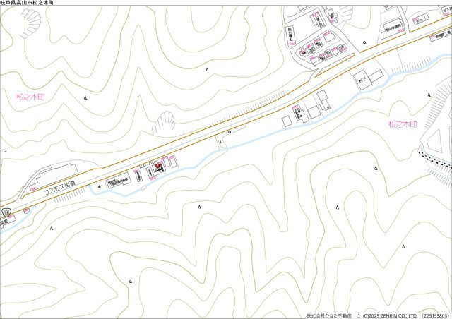 2026/4/20成約　戸建　高山市松之木町　150万の地図