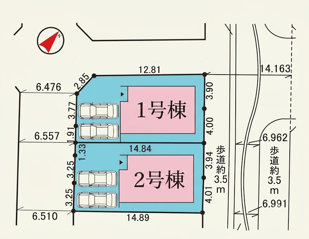長期優良住宅の安心設計　竹の台7期　1号棟の区画図