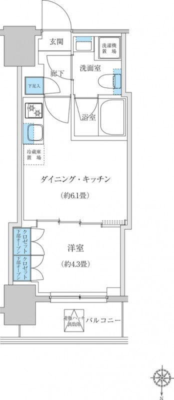 レジディア蒲田プレイスの間取り