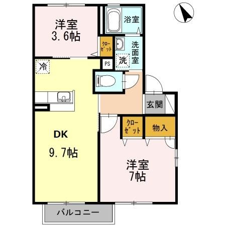 シャーメゾン桑野の間取り