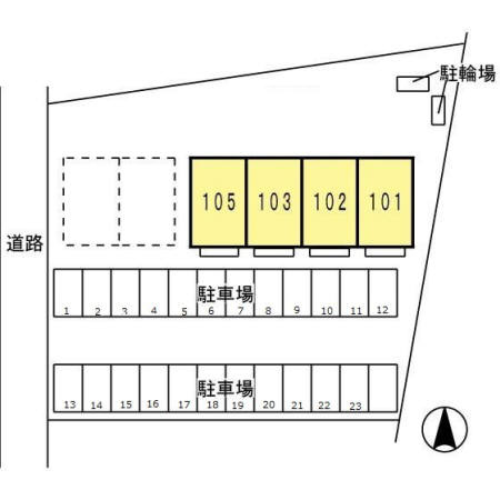 プレジール洲崎の区画図