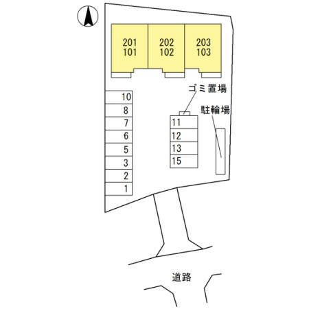 ルミエール誉田の区画図