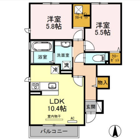 ルミエール誉田の間取り