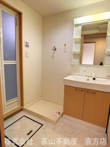 直方市大字頓野のアパートの洗面所