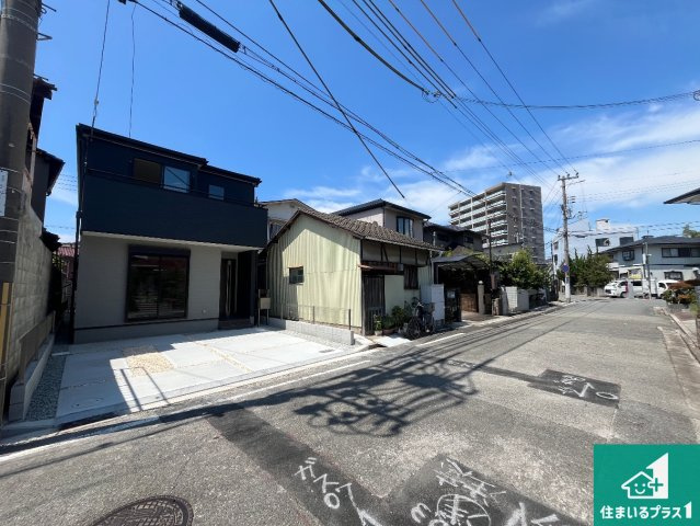 明石市田町　新築一戸建ての前面道路含む現地写真|車通りの少ない前面道路！お子様がいらっしゃるご家族でも安心！