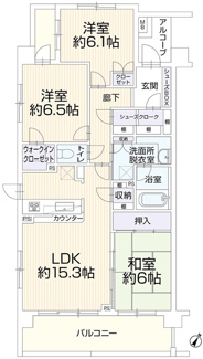 【間取り】 | レクセルプラッツァ福生壱番館