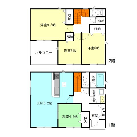 【間取り】 | クレイドルガーデン前橋市堀之下町第1ー③ | 全居室南向きの暖かな間取り！
急な雨でも安心のインナーバルコニー！