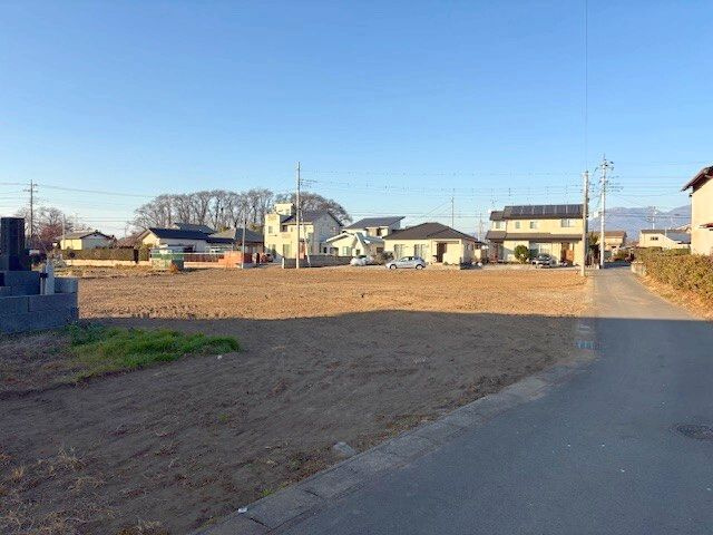 【前面道路含む現地写真】 | クレイドルガーデン前橋市堀之下町第1ー① | （建築前現地）