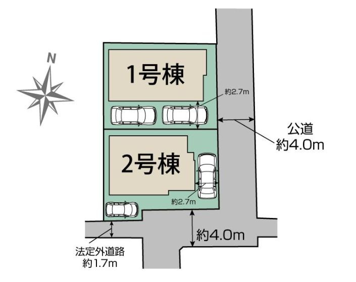 小田原市酒匂5丁目新築戸建て　2号棟の区画図|区画図「小田原市酒匂5丁目新築戸建て」