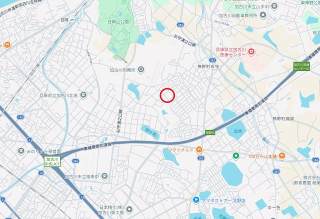 加古川市神野町石守　　売土地の地図