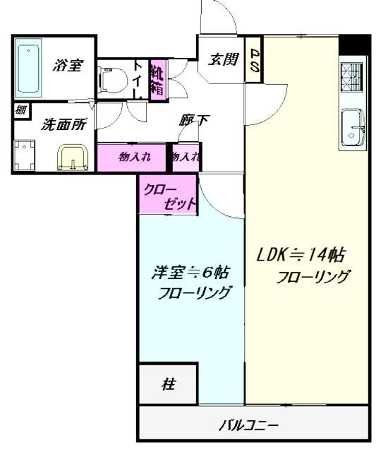 グランウフ保坂の間取り