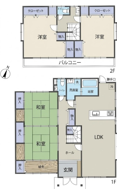 川越市神明町　中古戸建の間取り