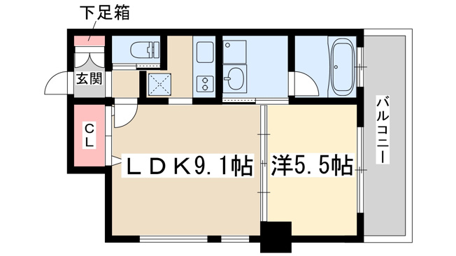 【間取り】 | アーバンフラッツ西中島
