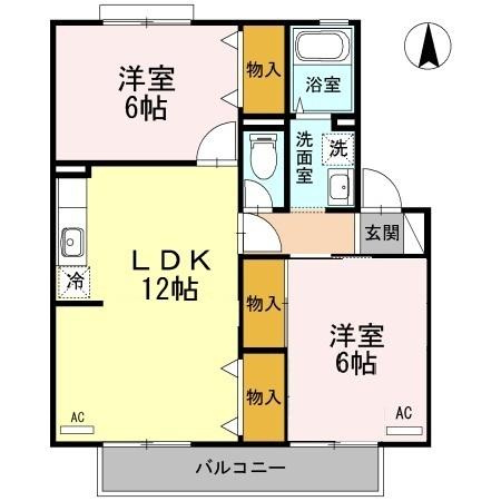 ビラ芳翠　Ｂの間取り