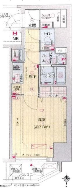 ララプレイス阿波座駅前フェリオの間取り