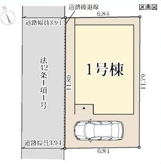 明石市朝霧町1丁目の区画図