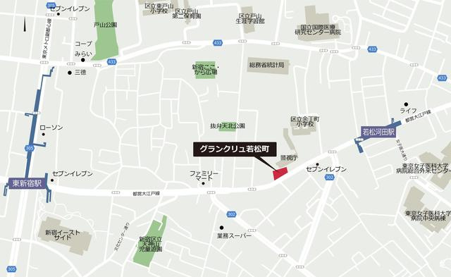 グランクリュ若松町の地図