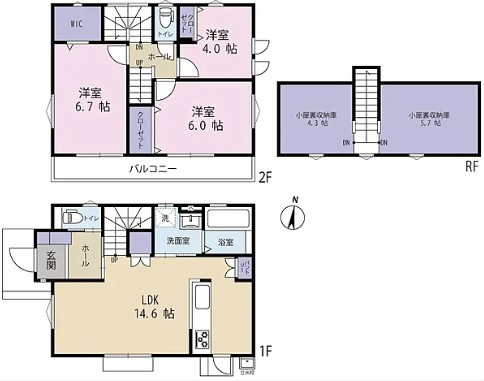 【間取り】 | 東大和市中央1丁目/新築戸建て