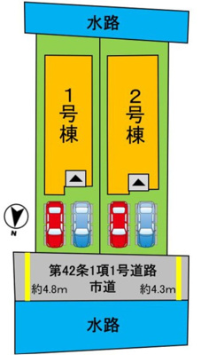 【区画図】 | よかタウン(北区久米、１期②号棟)
