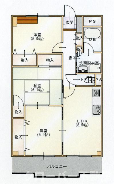 エーペックス宇多津の間取り