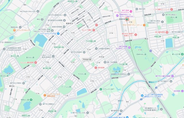 神戸市西区竹の台　第7期　新築一戸建ての地図