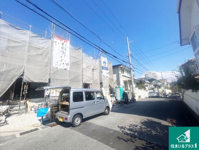神戸市西区竹の台　第7期　新築一戸建ての前面道路含む現地写真|周辺は落ち着いた街並みの住宅地！子育てがしやすい住環境です！まだ未完成ですが、現地でしかわからない事もございます。是非一度ご覧ください。