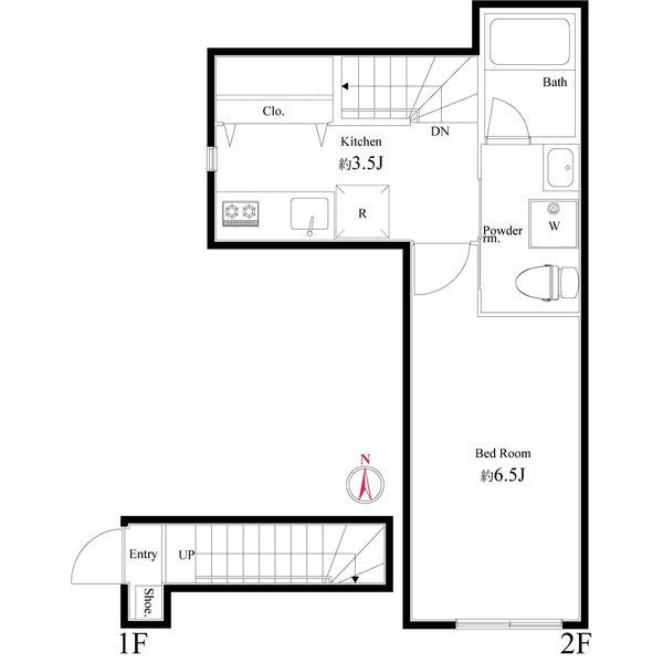 Ｖｉｌｌａ２４６５（ヴィラ西六郷）の間取り