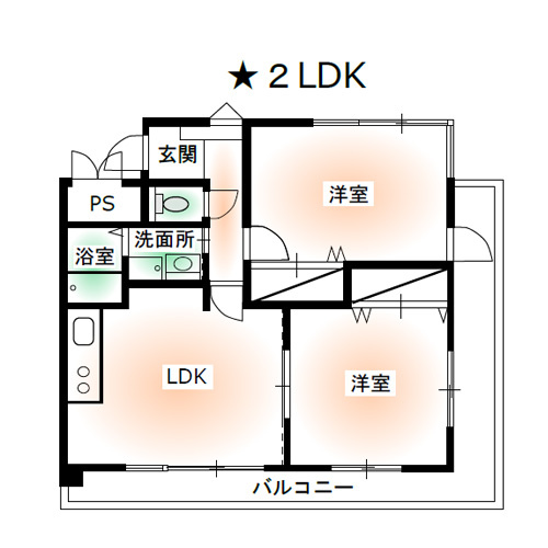 ハートマンションの間取り