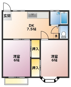 使いやすい２ＤＫの間取りです！