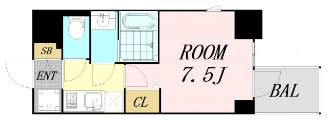 ワーブ大阪本町　仲介手数料無料の間取り