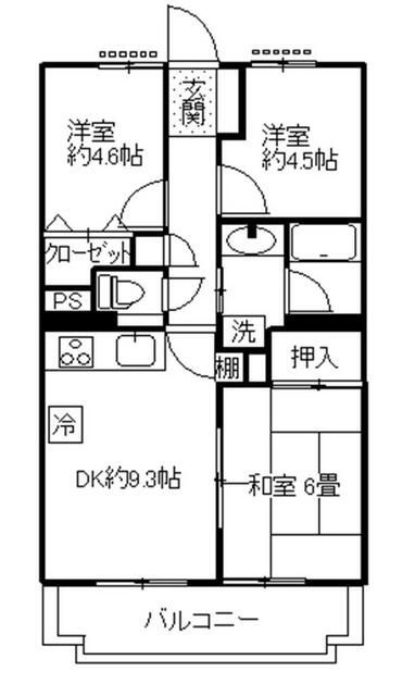 ライオンズマンション南林間第６の間取り