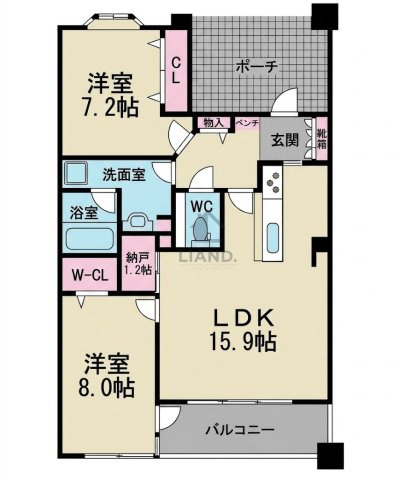 アンピール舞鶴　舞鶴小学校区の間取り|アンピール舞鶴