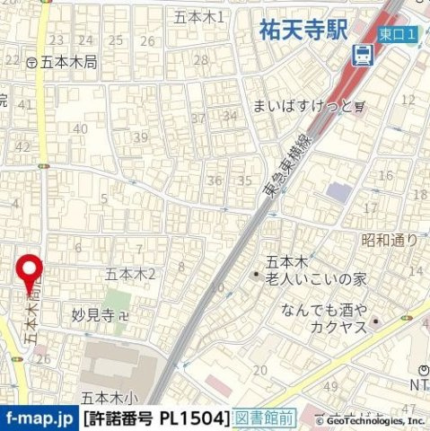 Apartment祐天寺の地図