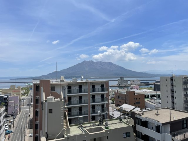 ブランシエラ鹿児島の展望|バルコニーからは桜島を望むことができます